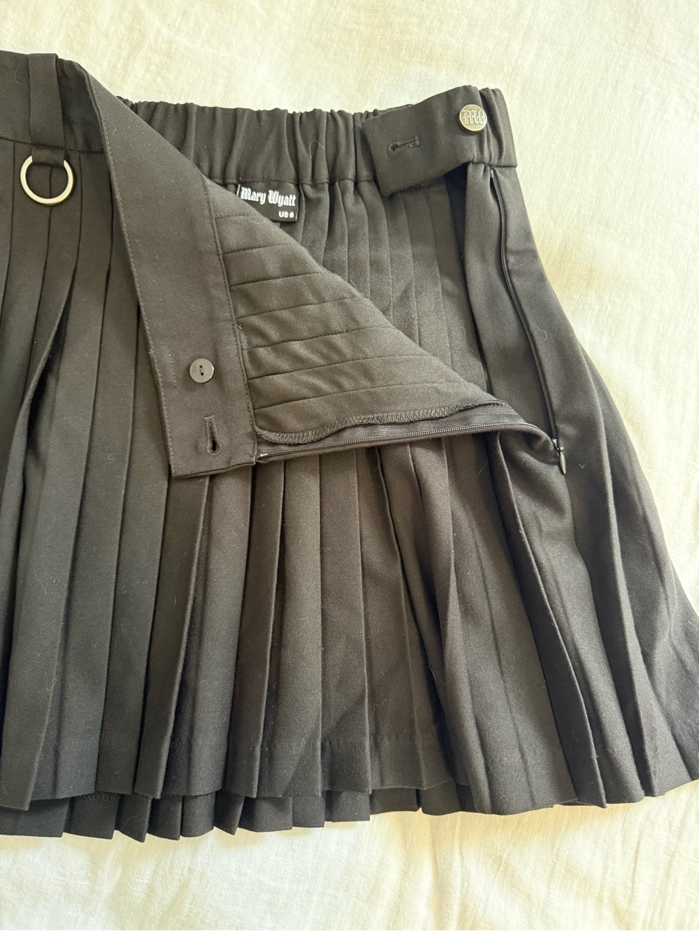 Mary Wyatt Rochelle Pleated Mini Skirt - Picture 9 of 16
